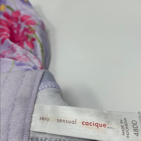 Cacique floral satin full coverage bra 48DD - Picture 3 of 6